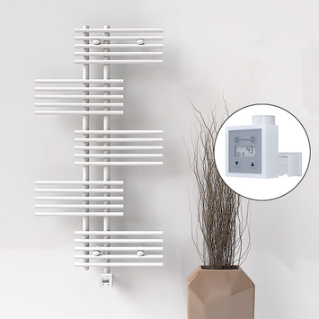 Radiva - Fiji Sèche Serviettes Electrique 650x1250 Blanc Ktx3 600 Watt