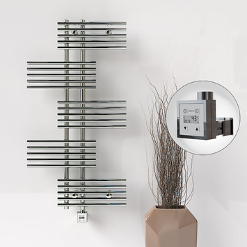 Radiva - Fiji Sèche Serviettes Electrique 650x1250 Chrome Ktx3 300 Watt