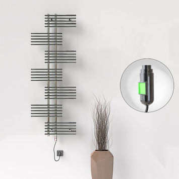 Radiva - Fiji Sèche Serviettes Electrique 600 Watt 650x1762 Chrome (On/Off)