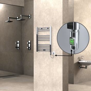 Radiva - Haiti Electric Towel Warmer 500x700 Flat Chrome (On/Off Button) 200 Watt Radiva - Haiti Electric Towel Warmer 500x700 Flat Chrome (On/Off Button) 200 Watt