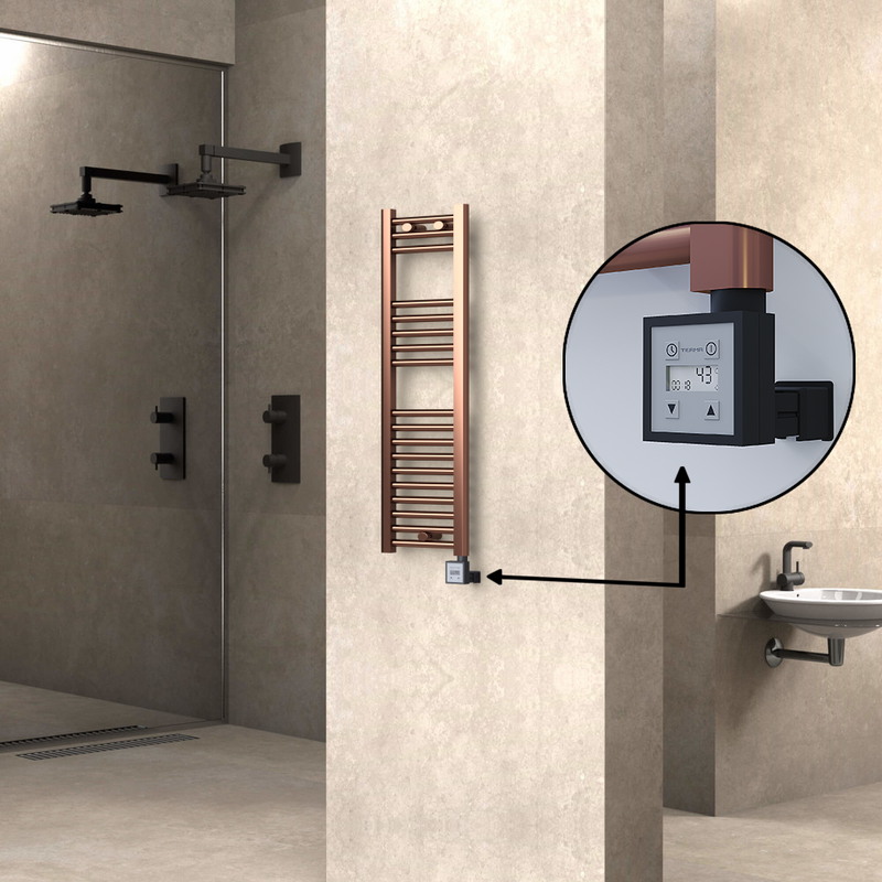 HAITI Elektrikli Havlupan 300x1000 Düz Bakır Eskitme (KTX3 Termostat) 200W