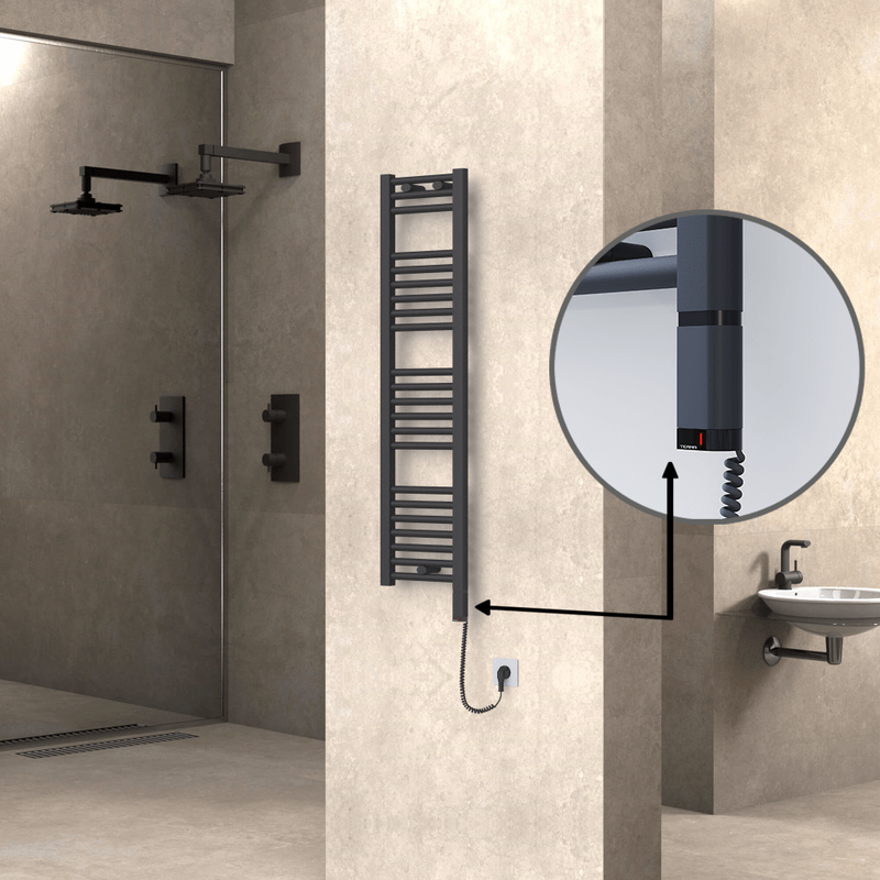 Haiti Elektrikli Havlupan 300x1200 Antrasit (OneD On/Off ) Sağ 300W