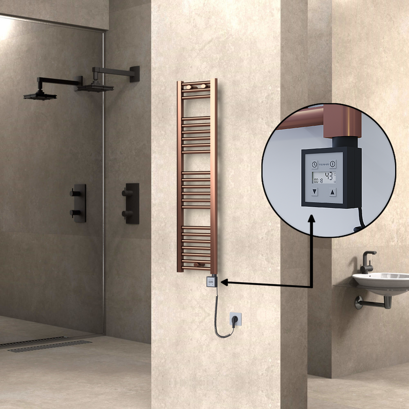 HAITI Elektrikli Havlupan 300x1200 Düz Bakır Eskitme (KTX3 Termostat) 200W Spiral Kablolu