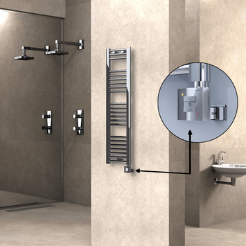  - Haiti Sèche Serviettes Electrique 300x1200 Chrome Ktx1 200 Watt