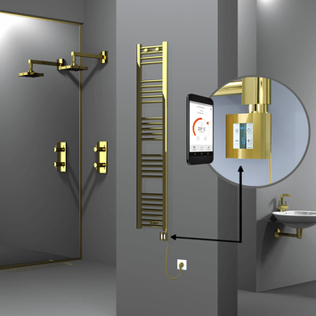 Radiva - Haiti Sèche Serviettes Electrique 300x1500 Or Ktx4 300 Watt Câble en spirale