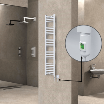 Radiva - Haiti Elektrikli Havlupan 300x1500 Beyaz (On/Off Düğmeli) 600W