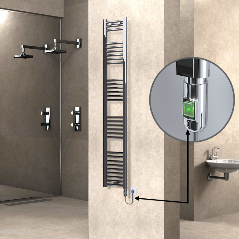 Haiti Elektrikli Havlupan 300x1800 Krom (On/Off Düğmeli) 300W
