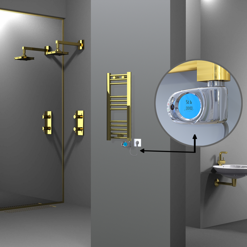 Haiti Sèche Serviettes Electrique 300x700 Or (Thermostat Musa) 200 Watt