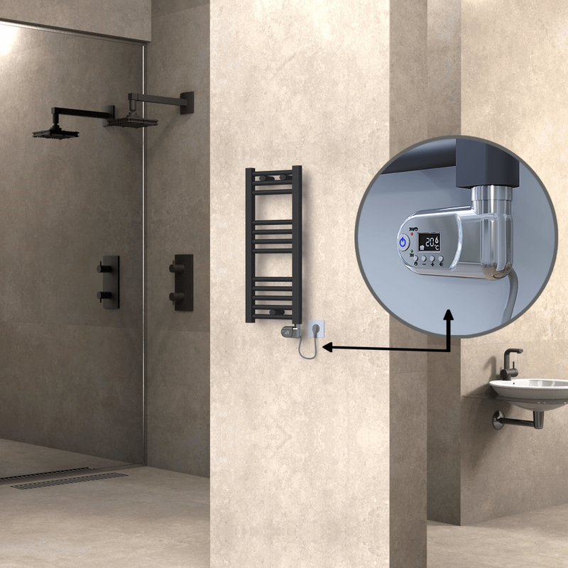 Haiti Sèche Serviettes Electrique 300x700 Anthracite (Thermostat Thesis) 200 Watt