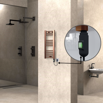 - Haiti Electric Towel Warmer 300x700 Flat Antique Copper Gloss (On/Off Button) 200 Watt  - Haiti Electric Towel Warmer 300x700 Flat Antique Copper Gloss (On/Off Button) 200 Watt