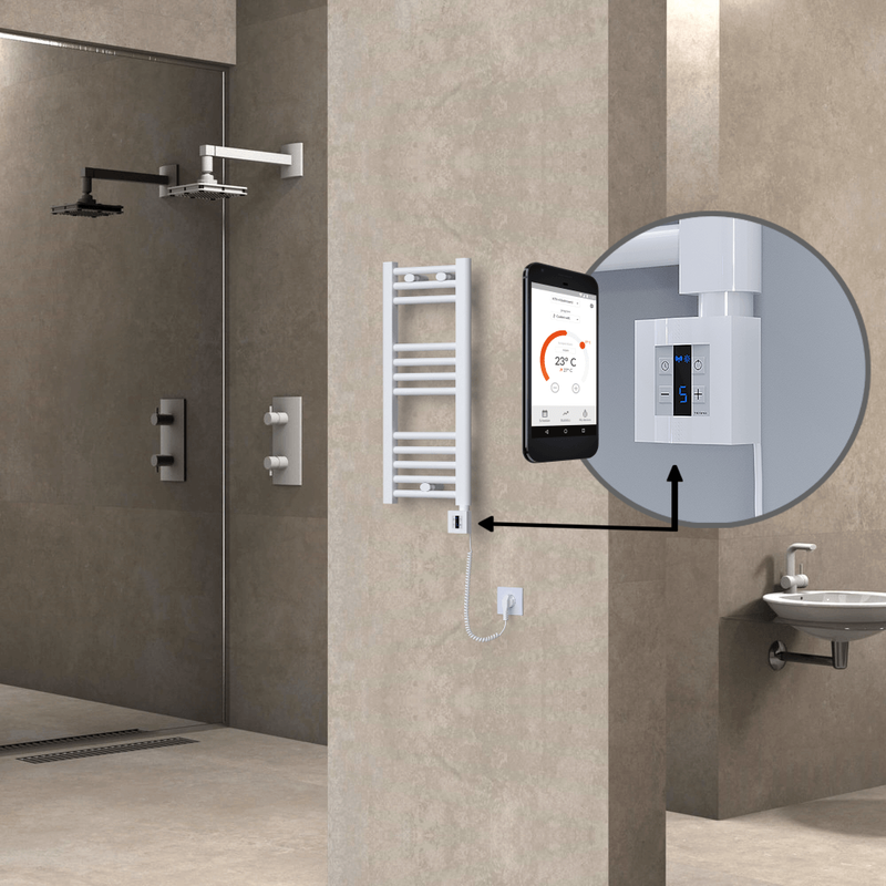 Haiti Sèche Serviettes Electrique 300x700 Blanc Ktx4 200 Watt Câble en spirale