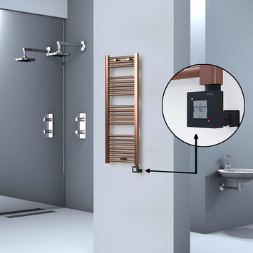  - Haiti Sèche Serviettes Electrique 400x1100 Antique Cuivre Ktx1 300 Watt