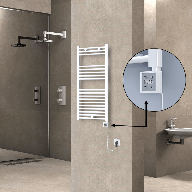 Haiti Sèche Serviettes Electrique 500x1000 Blanc Ktx3 600 Watt Câble en spirale