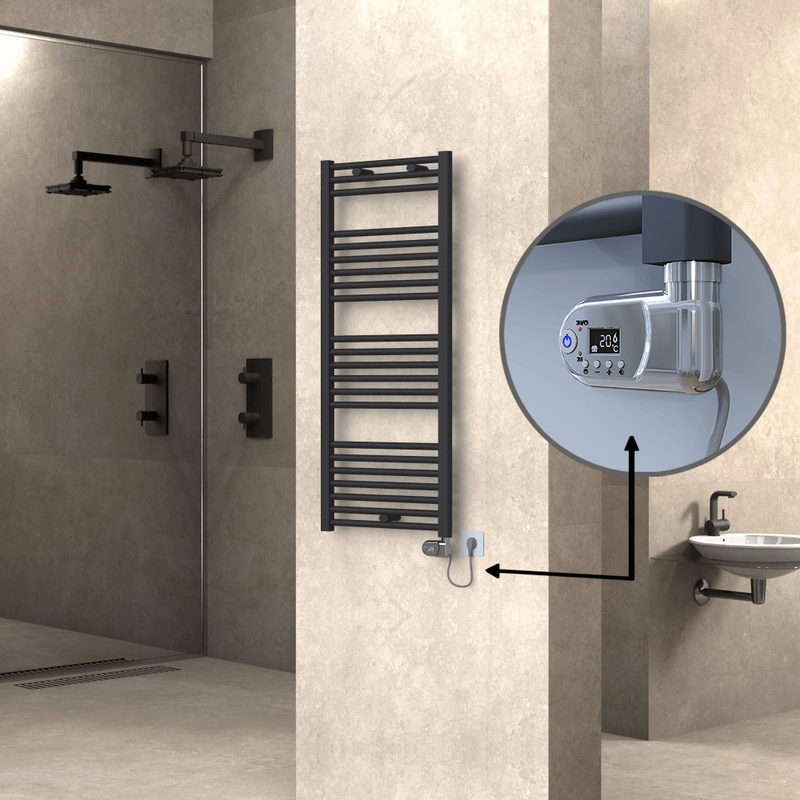 Haiti Sèche Serviettes Electrique 500x1200 Anthracite (Thermostat Thesis) 600 Watt