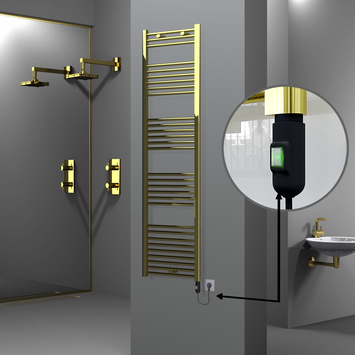 Radiva - Haiti Sèche Serviettes Electrique 500x1800 Or (On/Off) 600 Watt