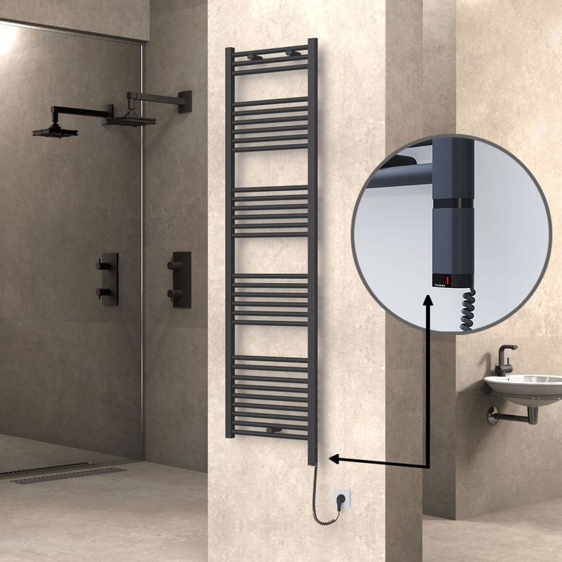 Haiti Elektrikli Havlupan 500x1800 Antrasit (OneD On/Off ) Sağ 600W