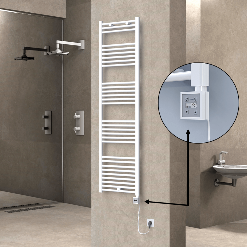 Haiti Sèche Serviettes Electrique 500x1800 Blanc Ktx3 1000 Watt Câble en spirale