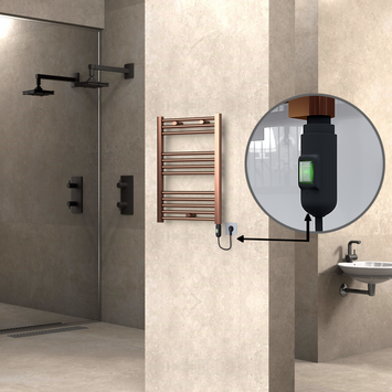  - Haiti Sèche Serviettes Electrique 500x700 Antique Cuivre (On/Off) 200 Watt