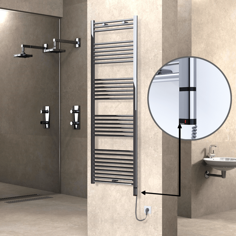 HAITI Elektrikli Havlupan 600x1800 Düz Krom (OneD On/Off ) Sağ 600W