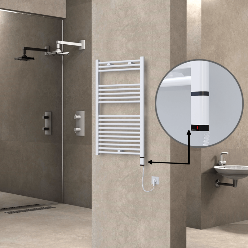 Haiti Elektrikli Havlupan 600x1000 Beyaz (OneD On/Off ) Sağ 600W