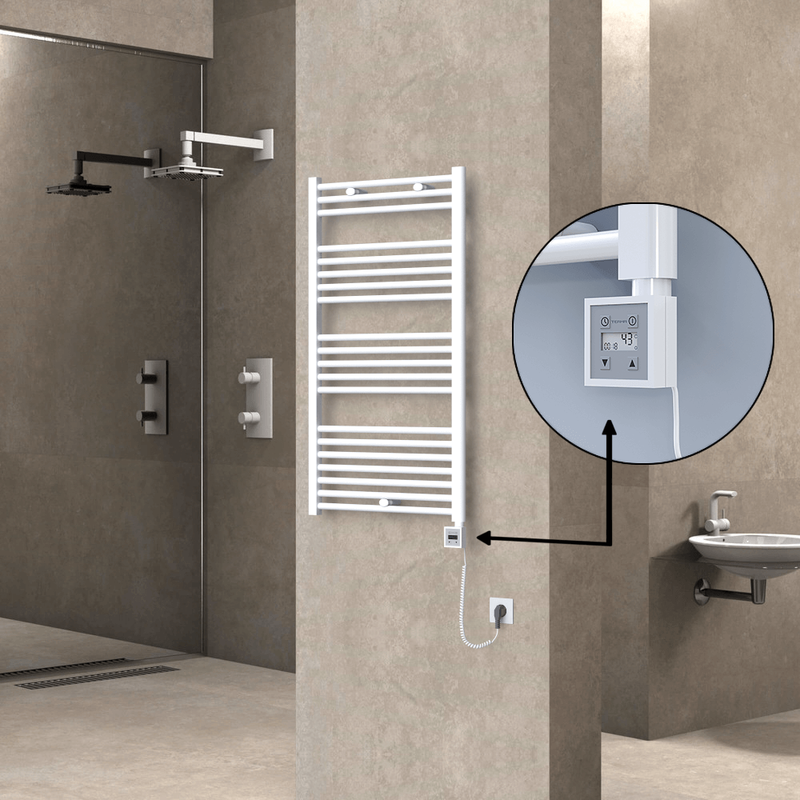 Haiti Sèche Serviettes Electrique 600x1100 Blanc Ktx3 600 Watt Câble en spirale