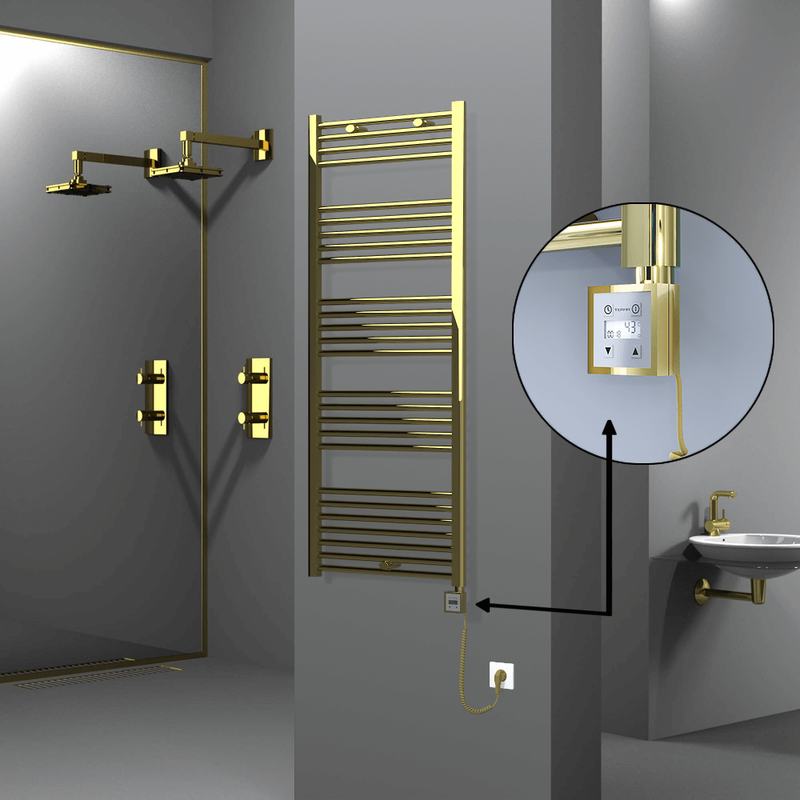 Haiti Sèche Serviettes Electrique 600x1500 Or Ktx3 600 Watt Câble en spirale