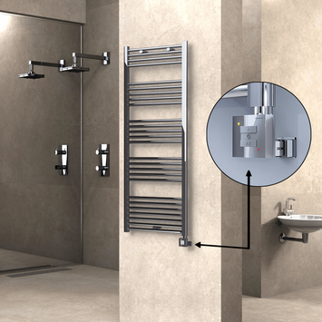 Radiva - Haiti Sèche Serviettes Electrique 600x1500 Chrome Ktx1 600 Watt