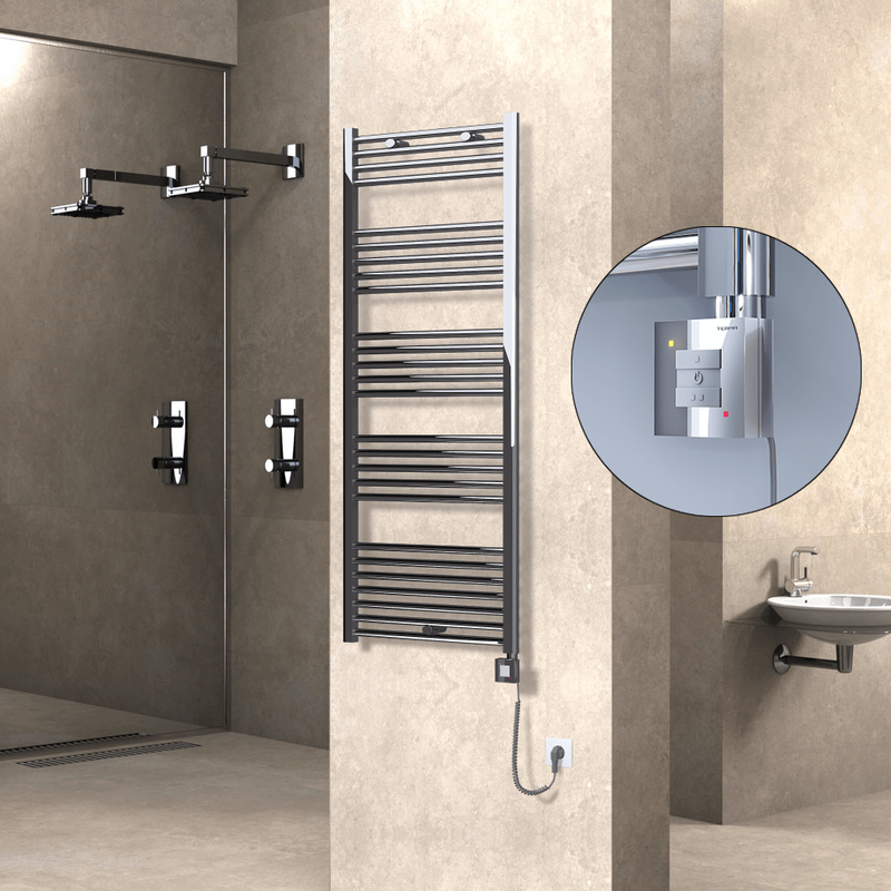 Haiti Sèche Serviettes Electrique 600x1500 Chrome Ktx1 600 Watt Câble en spirale