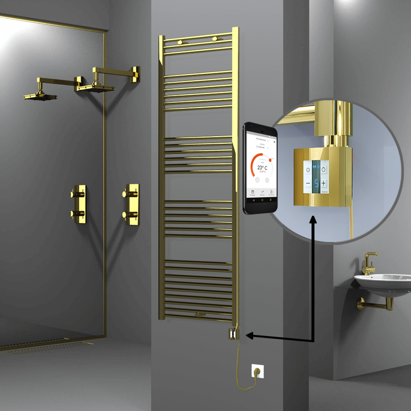 Haiti Sèche Serviettes Electrique 600x1800 Or Ktx4 600 Watt Câble en spirale