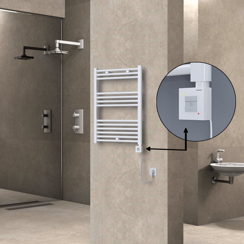 Haiti Sèche Serviettes Electrique 600x800 Blanc Ktx1 300 Watt Câble en spirale