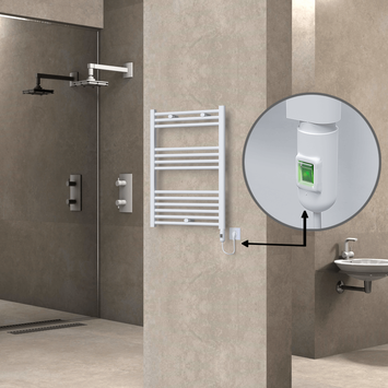 Radiva - Haiti Elektrikli Havlupan 600x800 Beyaz (On/Off Düğmeli) 300W