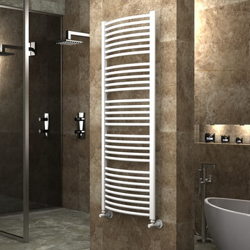 Radiva - Haiti Sèche Serviettes 600x1537 Curved Blanc