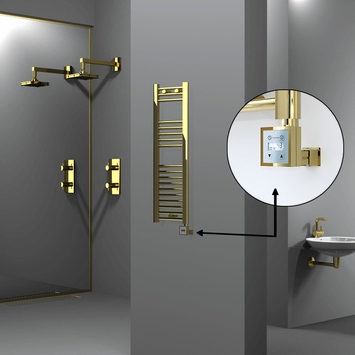 Radiva - Haiti Sèche Serviettes Electrique 200 Watt 300x1000 Plat Or Ktx3