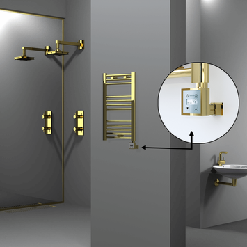 Radiva - Haiti Sèche Serviettes Electrique 200 Watt 400x700 Plat Or Ktx3