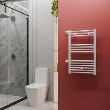 Radiva - Haiti Side Entry Towel Warmer 500x800 Flat White Radiva - Haiti Side Entry Towel Warmer 500x800 Flat White