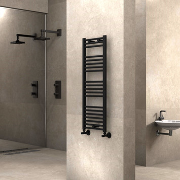 Radiva - Haiti Towel Warmer 400x1100 Matte Black Radiva - Haiti Towel Warmer 400x1100 Matte Black