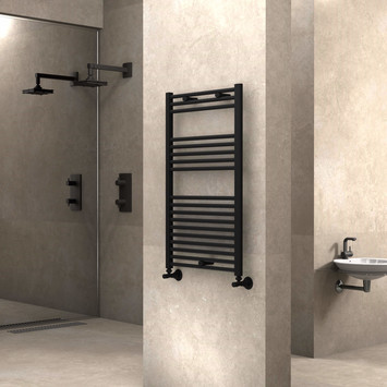 Radiva - Haiti Towel Warmer 600x1000 Matte Black Radiva - Haiti Towel Warmer 600x1000 Matte Black