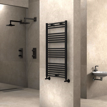 Radiva - Haiti Towel Warmer 600x1100 Matte Black Radiva - Haiti Towel Warmer 600x1100 Matte Black