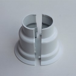 Havlupan Boru Gizleme Kılıfı 2 Parçalı Geçmeli Plastik Beyaz - Thumbnail