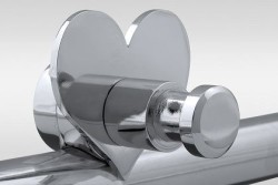  - Rob Hook for Towel Warmers H02 Metal Heart Chrome