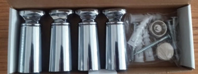 Towel Warmer Bracket 4 Pcs Chrome With Blind Plug