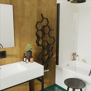 Radiva - HEX Sèche Serviettes Design 486x1220 Noir