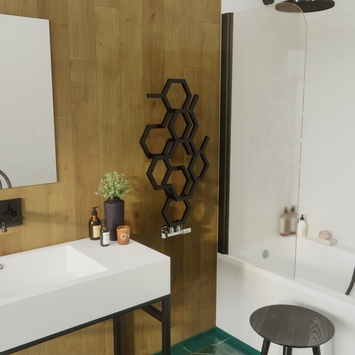 Radiva - HEX Design Towel Warmer 486x821 Black