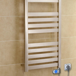 Radiva - Ibiza Sèche Serviettes Electrique 600x960 Finition de polissage (Thermostat Musa) 300 W