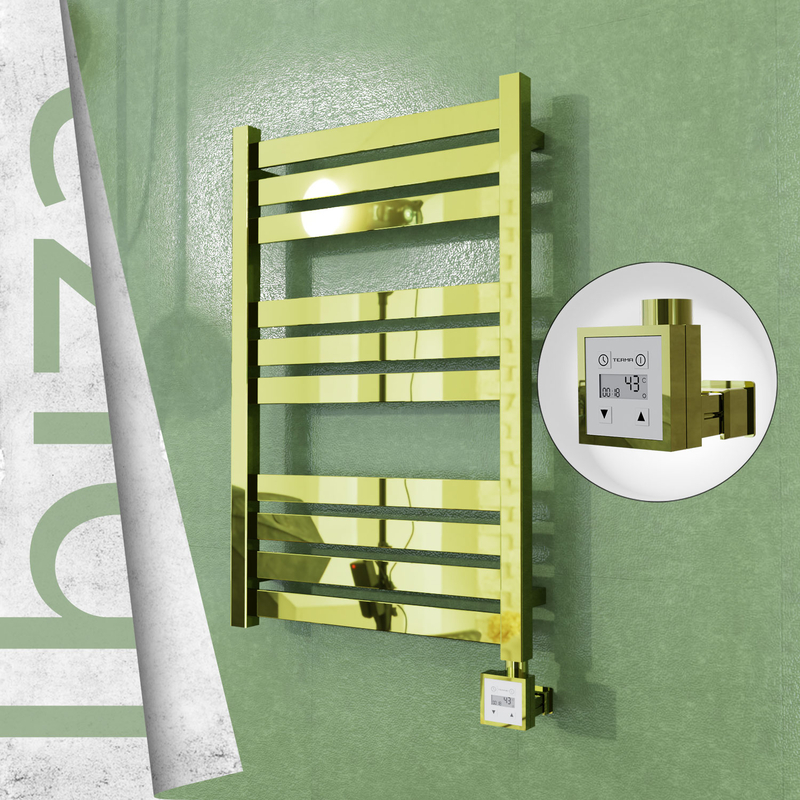 IBIZA Stainless Steel Towel Warmer 500x780 Gold (KTX3 Thermostat) 300W