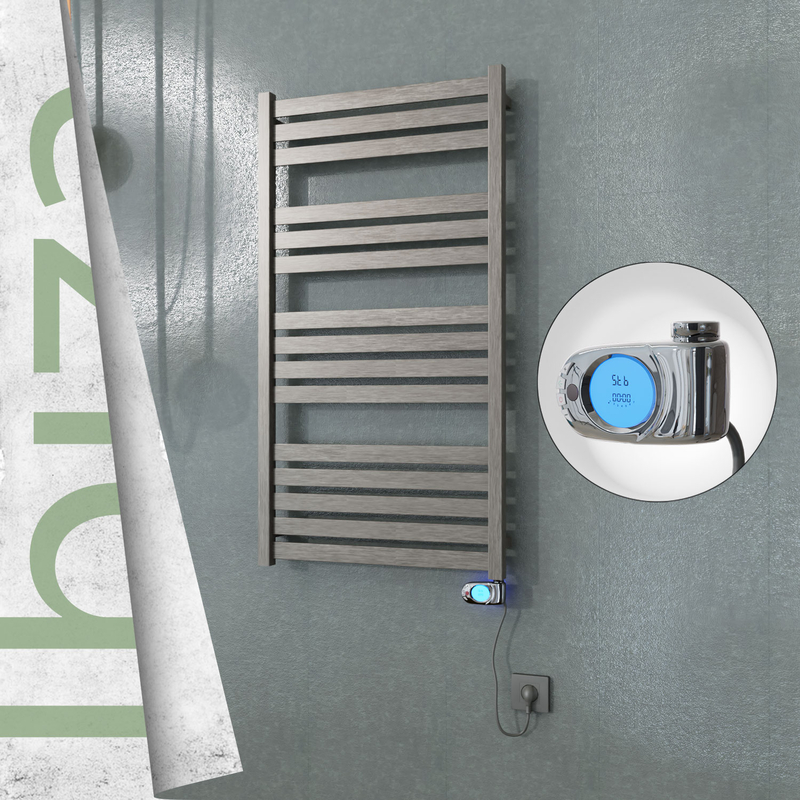 Ibiza Electric Towel Warmer 600x1165 Satine Finish (Musa Thermostat) 300 W