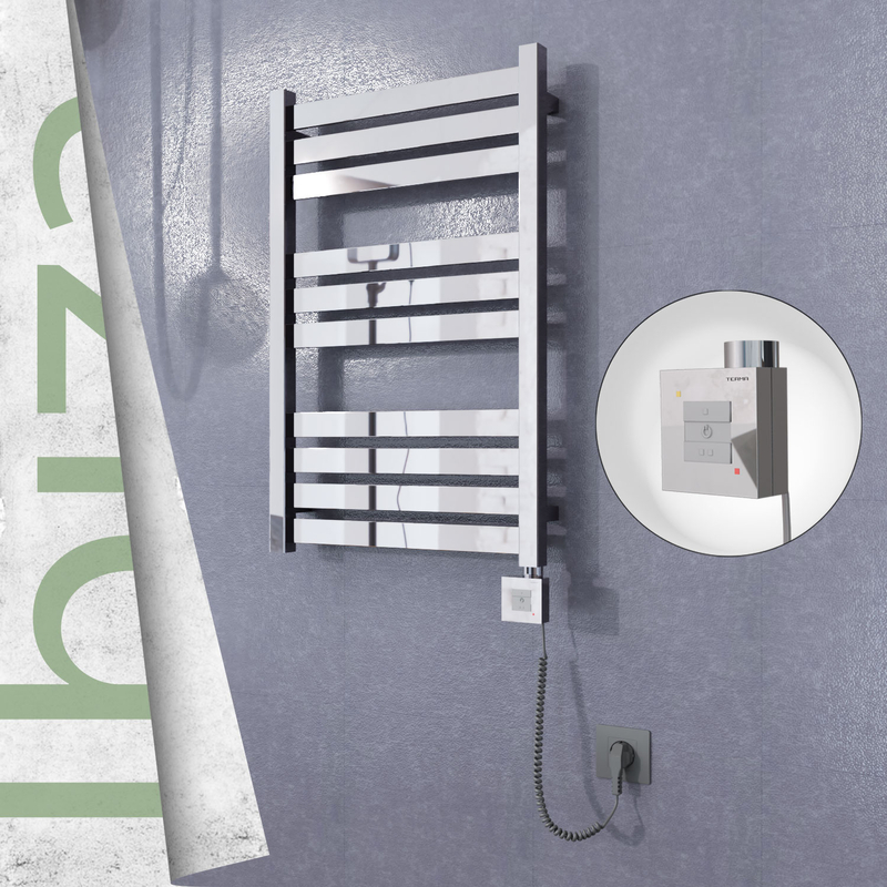 Ibiza Sèche Serviettes Electrique 500x780 Finition de polissage Ktx1 200 Watt Câble en spirale