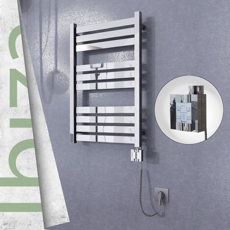 Ibiza Sèche Serviettes Electrique 500x780 Finition de polissage Ktx4 200 Watt Câble en spirale
