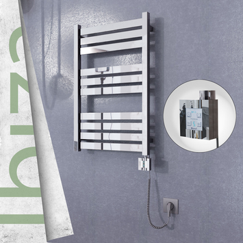 - IBIZA Stainless Steel Towel Warmer 500x780 Polishing (KTX4 Thermostat) 300W Spiral Cable  - IBIZA Stainless Steel Towel Warmer 500x780 Polishing (KTX4 Thermostat) 300W Spiral Cable