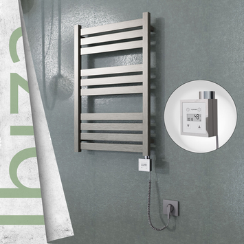 - IBIZA Stainless Steel Towel Warmer 500x780 Satin Polishing (KTX3 Thermostat) 300W Spiral Cable  - IBIZA Stainless Steel Towel Warmer 500x780 Satin Polishing (KTX3 Thermostat) 300W Spiral Cable